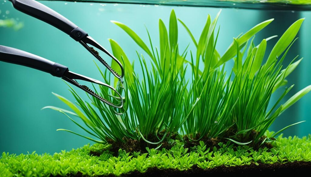 Aquatic bulb plant trimming guide