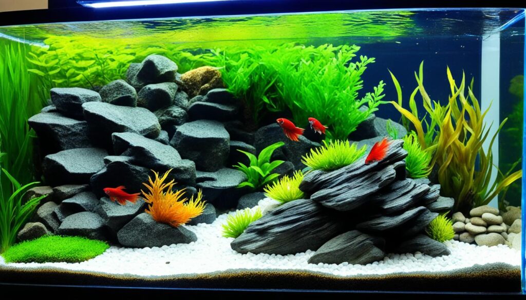 Betta tank rock substrate