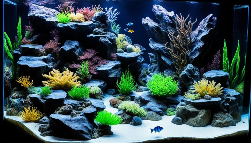 DIY aquarium rock landscaping