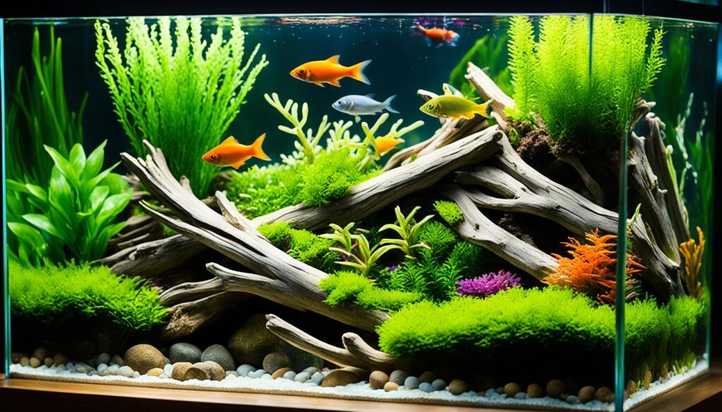 DIY aquarium wood decor