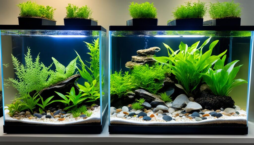 Freshwater tank substrate options