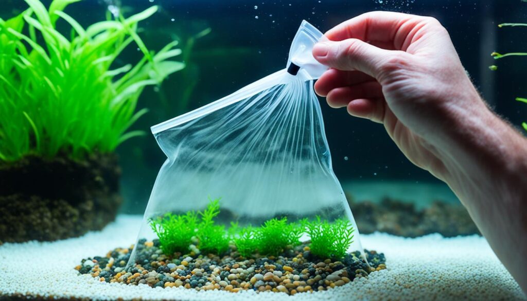 Installing Substrate in Shrimp Tank