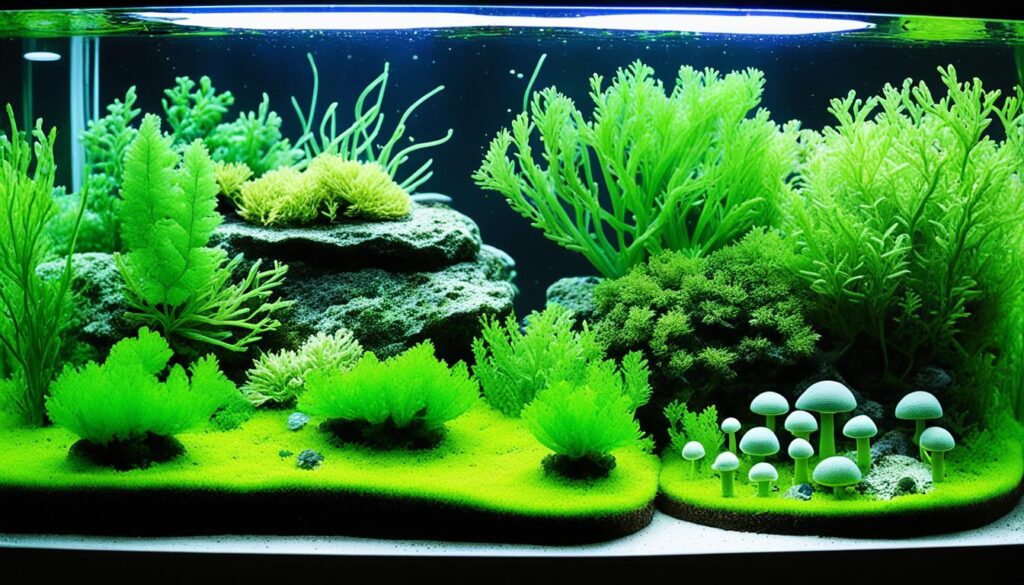 Managing specific algae types in fish tanks