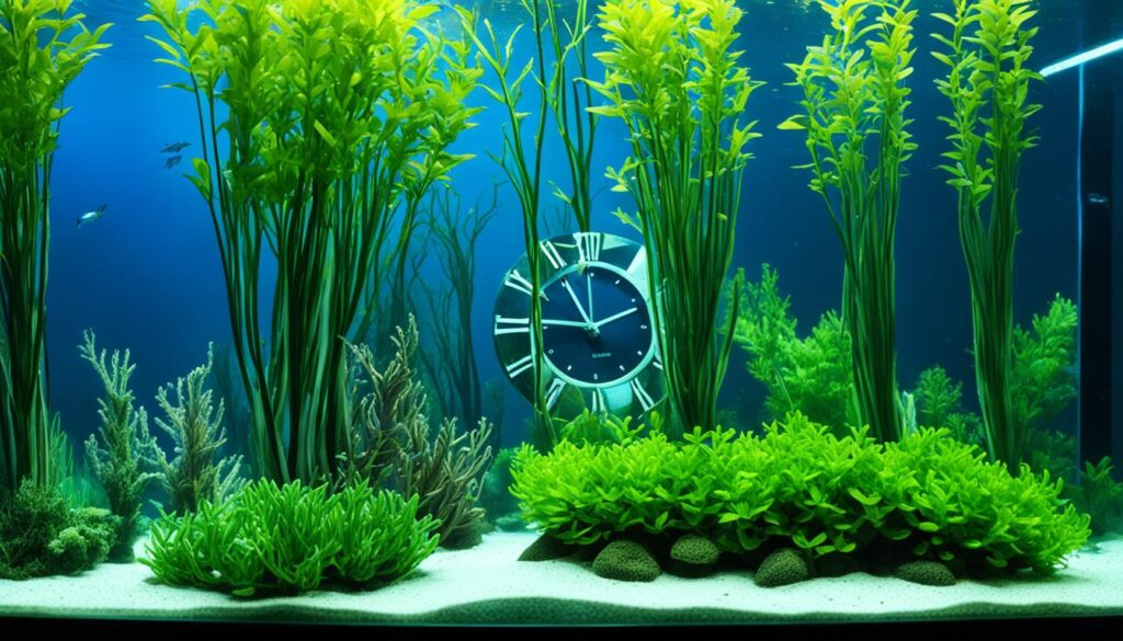 Pruning timing in aquascaping