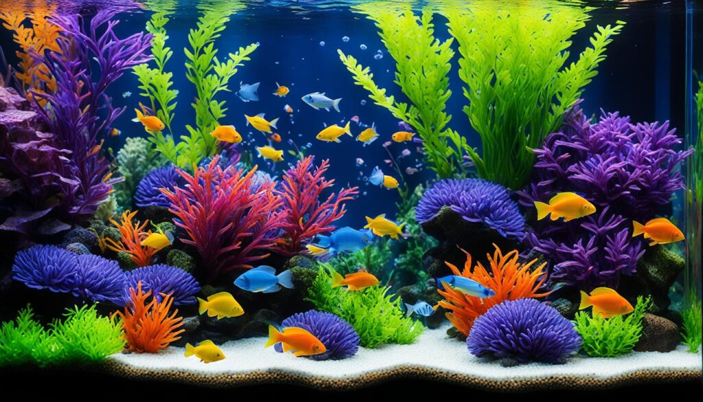 aquarium with colorful fish