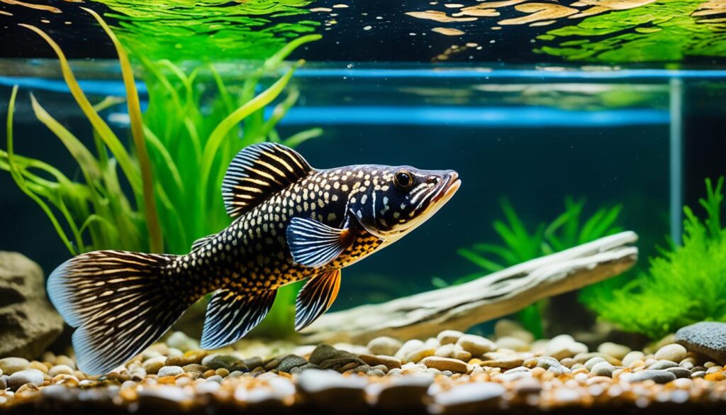 bristlenose pleco in a high-flow tank