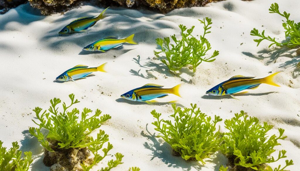 burrowing fish in sand