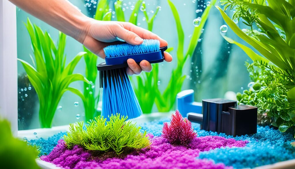 cleaning aquarium decorations