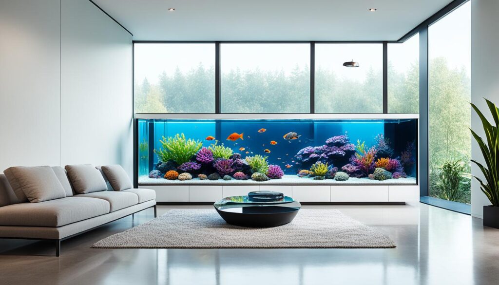 ideal room for a home aquarium