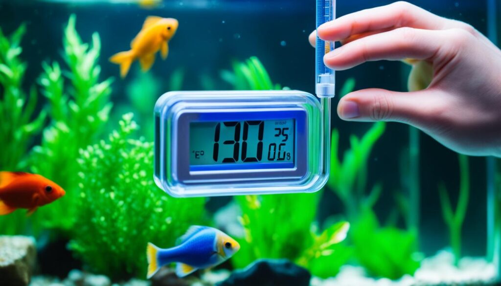 monitoring water parameters in aquarium