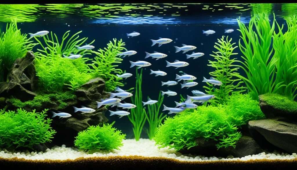 peaceful schooling fish