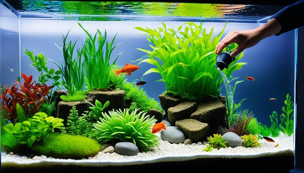 weekly water changes for nano tanks